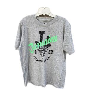 AV Couture size XL Jamaica lime green and grey tee.